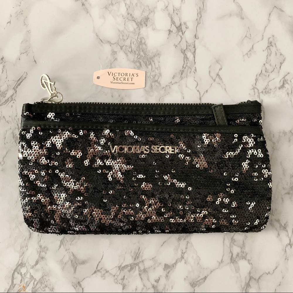 Victoria’s Secret | Sequin Two Pocket Cosmetic Bag